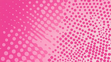 Poster - Vibrant Pink Halftone Background with Varying Dot Patterns