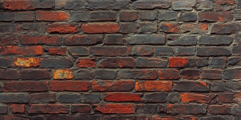 Poster - Vintage brick wall showcasing a unique urban background with rich red stone texture, perfect for capturing the essence of historical charm and modern design in any creative project.