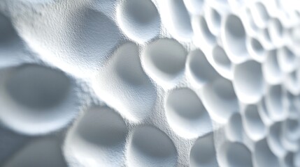 Aufkleber - Textured surface with raised bubbles showcasing unique patterns and shadows in soft lighting. Generative AI
