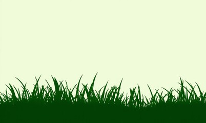 Green grass silhouette offers a crisp, clean visual for eco-friendly and nature-based themes. Generative AI