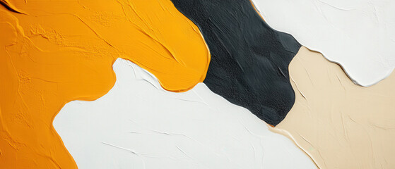 Wall Mural - A painting with a yellow and black stripe