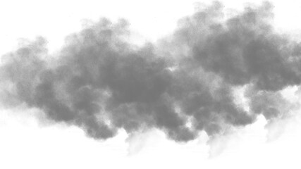 Wall Mural - dust and smoke explosion realistic on transparent background