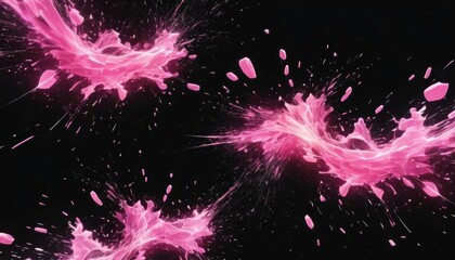Poster - Abstract Pink Splash: Dynamic Energy and Vibrant Hues
