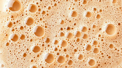 Poster - Bubbles and Foam in Creamy Liquid with Vivid Texture Capturing Playful Patterns and Colors