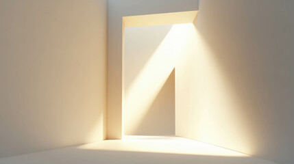 Poster - Minimalist 3D Design Representing Hope with Soft Light and Delicate Spaces