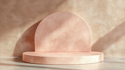 Poster - Soft 3D Product Stand with Clean Edges in Minimalist Design