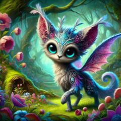  baby dragon in the garden