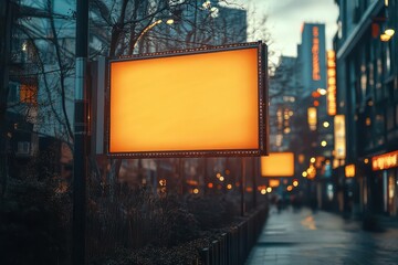 Wall Mural - blank mockup outdoor info banner