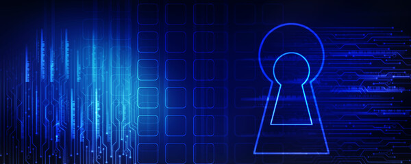 Poster - 2d illustration technology cyber security
