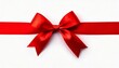 © sala - Shiny red ribbon with bow isolated on white