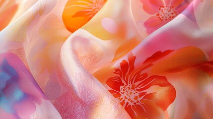 Poster - Whimsical Abstract Patterns Intertwining in Vibrant Flowing Textiles