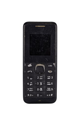 Wall Mural - Retro mobile phone with a classic button design on a transparent background. The high resolution and transparent background make it perfect for use in advertising, illustrations, and design projects.