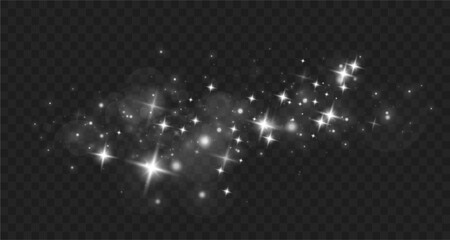 Wall Mural - white dust/christmas dust glowing bokeh confetti light and glitter texture overlay for your design.f