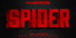 © Zeta - Red Black Spider Vector Text Effect Editable Alphabet Animal