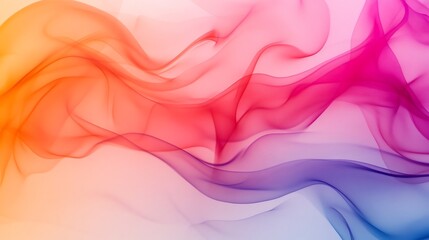 Wall Mural - Vibrant Smoke Patterns with Ethereal Gradient Waves of Color