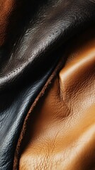 Poster - Natural leather textures creating abstract shapes and shadows