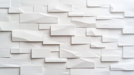 Wall Mural - Textured White Wall with Soft Shadows and Minimalist Design