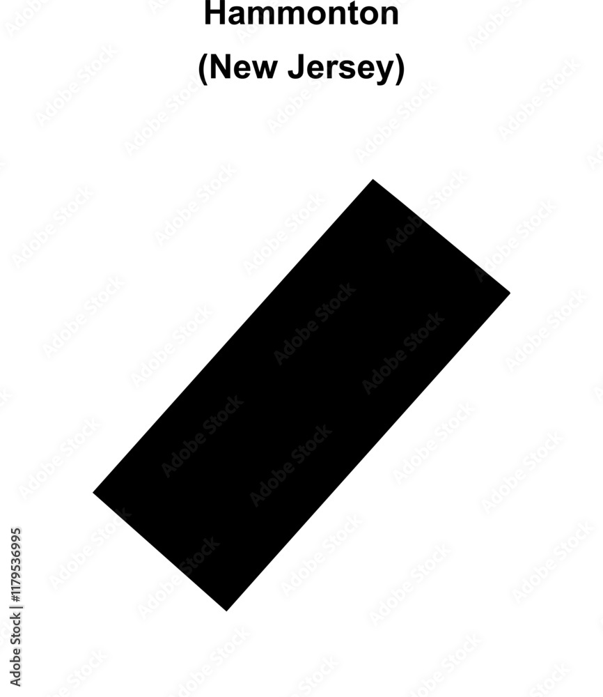 Hammonton (New Jersey) blank outline map