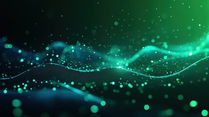 Poster - Vibrant Abstract Background Featuring Glowing Lights and Flowing Waves Creating a Dynamic and Energetic Visual Experience
