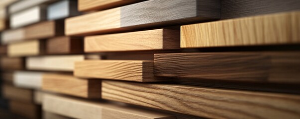 Poster - Wooden planks showing variety of wood types and colors