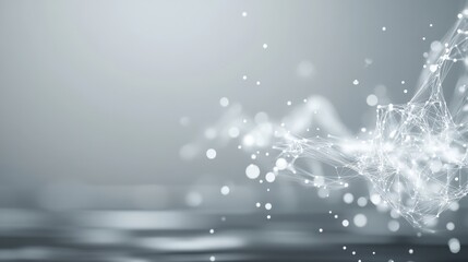 Aufkleber - Futuristic Abstract Technology Background Featuring Interconnected Lines and Dots Creating a Dynamic and Modern Feel
