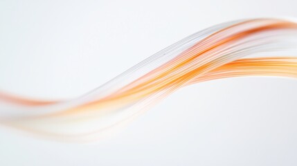 Poster - Abstract Flowing Lines in Warm Colors on Soft Background with Smooth Gradient Effect