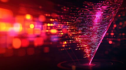 Aufkleber - Vibrant Computer Screen Glowing with Red and Yellow Background Creating a Bold and Energetic Digital Atmosphere