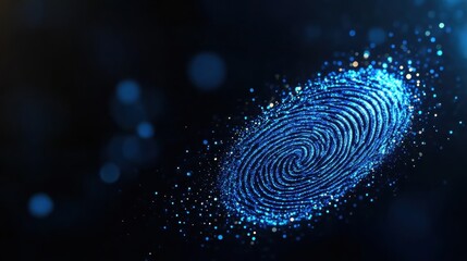 Poster - Intricate Fingerprint Design on Deep Dark Background Showcasing Unique Patterns and Textures in a Mysterious and Artistic Way