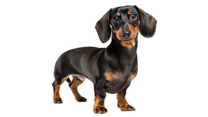 Wall Mural - lovable black and brown dachshund dog