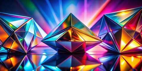 Poster - Geometric Abstract Reflections:  Modern Minimalist Design Background