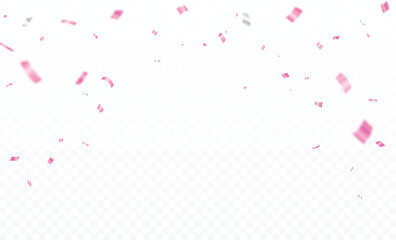 Wall Mural - Beautiful pink confetti banner for party and celebration background