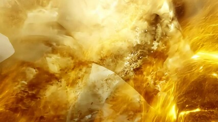 Poster - Abstract golden texture showcasing swirling patterns with vibrant light effects during a creative art project