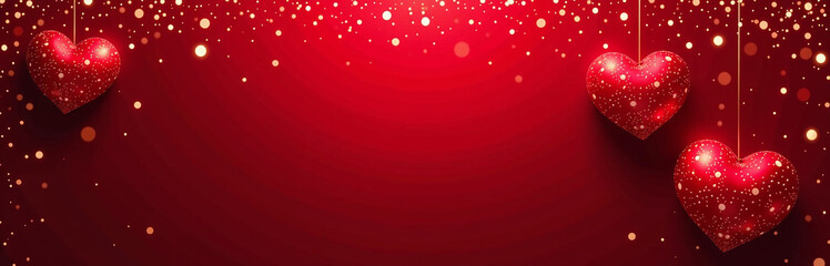 Poster - A Dark Red Background Is Adorned With Shiny, Glittery Details That Add A Touch Of Luxury And Visual Interest To The Overall Design. 00002