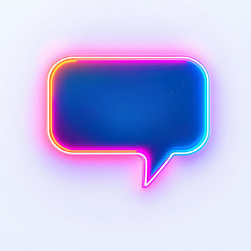 Neon chats box illustration