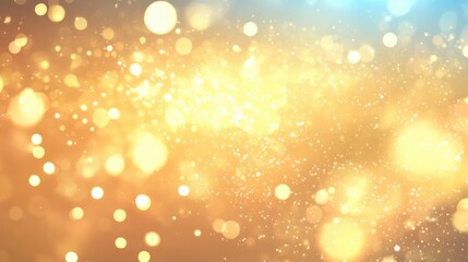 Aufkleber - Warm toned bokeh lights with a blurred abstract background creating a dreamy and festive atmosphere suitable for various design projects