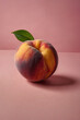© Анна Гильмуллина - Juicy peach on pink background. Minimalistic and appetizing image. Perfect for food photography, culinary blogs and summer projects
