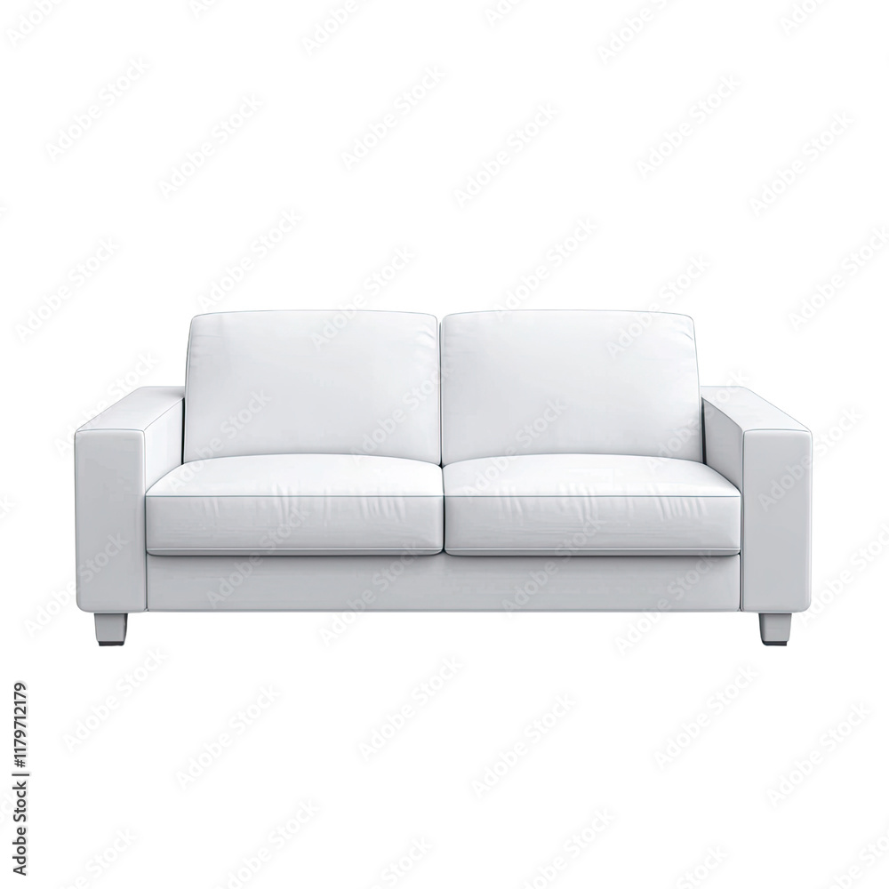 Modern Minimalist White Sofa for Contemporary Living Room with Elegant Design and Comfortable Cushions