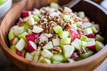 Poster - Apples celery grapes and walnuts in a Waldorf salad