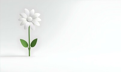 Poster - Minimalist design, sleek 3D illustration, modern aesthetics, white background, dynamic shapes, engaging visual appeal, contemporary art style