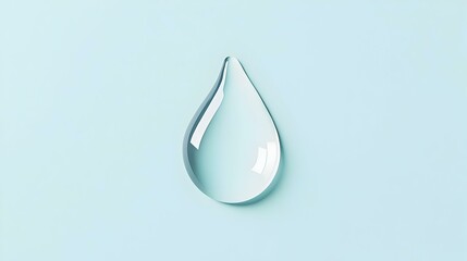 Poster - Delicate Watercolor Droplet, a vibrant depiction of a single water droplet, showcasing intricate colors and fluid textures on a soft background.