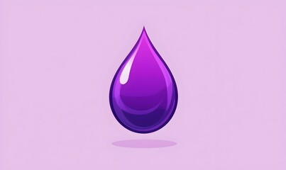 Poster - Minimalist Water Drop Icon, a sleek and simple design featuring a stylized water droplet, emphasizing clarity and elegance in form.