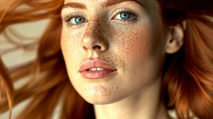 Wall Mural - The Redhead with Freckles