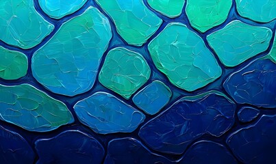 Poster - Interconnected Harmony, an abstract painting showcasing vibrant colors and fluid shapes that symbolize unity and interconnectedness in life.
