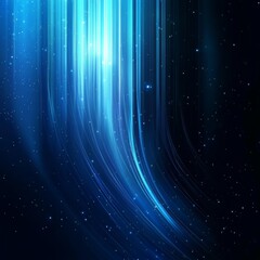 Poster - This captivating and mesmerizing abstract background is filled with stunning blue light rays, making it perfect for themes related to science, cuttingedge technology, and inspiring innovation