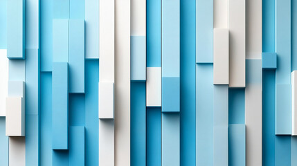 Wall Mural - abstract blue squares composition of blue and white geometric shapes creating a serene atmosphere. 