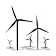 © Alam - Wind Turbine Illustration on White – Sustainable Power Artwork
