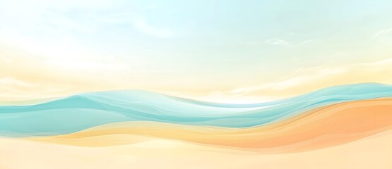 Canvas Print - Light blue and yellow gradient summer background