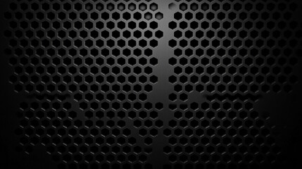 Poster - Black corrugated stripped metal ridge background, Polished black metal background. Striped abstract texture