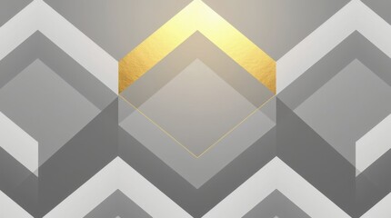 Leinwandbilder - Geometric patterns create an elegant interplay of light and shadow in a modern artistic design featuring shades of gray and a touch of gold
