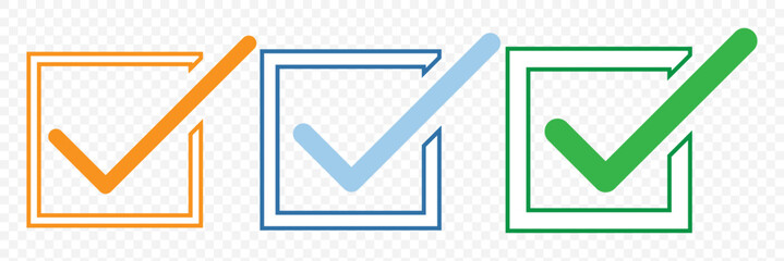 Poster -  Correct vote choise isolated symbol. vector Illustration. A check mark icon indicates that the task has been completed or that the task has been approved for completion. eps 10.